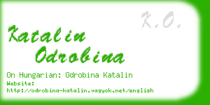 katalin odrobina business card